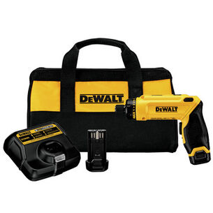 SCREWDRIVERS | Dewalt 8V MAX Lithium-Ion Brushed Cordless Gyroscopic Screwdriver Kit with 2 Batteries - DCF680N2