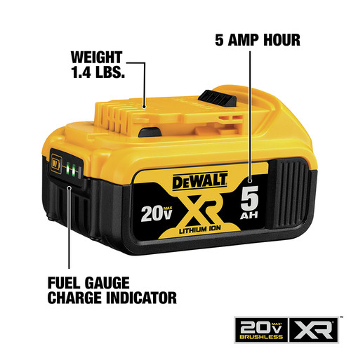 DeWalt DCF887P1 18V 3 Speed Brushless XR Impact Driver 1x 5Ah