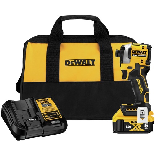 Impact Drivers | Factory Reconditioned Dewalt DCF850P1R 20V MAX ATOMIC Brushless 3-Speed Lithium-Ion 1/4 in. Cordless Impact Driver Kit (5 Ah) image number 0