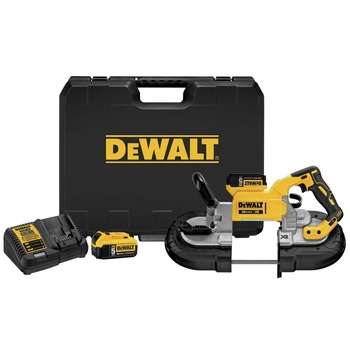 Dewalt DCS374P2 20V MAX XR Brushless Lithium-Ion 5 in. Cordless Deep Cut Band Saw Kit (5 Ah)
