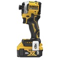 DeWALT Spring Savings! Save up to $100 off DeWALT power tools | Dewalt DCF850P1DCB240-2 20V MAX ATOMIC Brushless Lithium-Ion 1/4 in. Cordless 3-Speed Impact Driver Kit (5 Ah) and (2) 20V MAX 4 Ah Compact Lithium-Ion Batteries Bundle image number 5