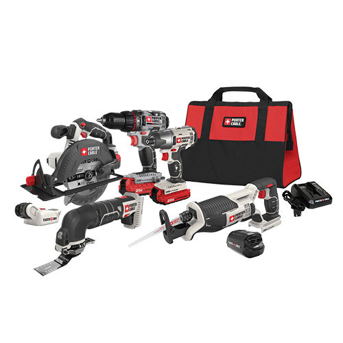  | Factory Reconditioned Porter-Cable PCCK617L6R 20V MAX Cordless Lithium-Ion 6-Tool Combo Kit image number 0