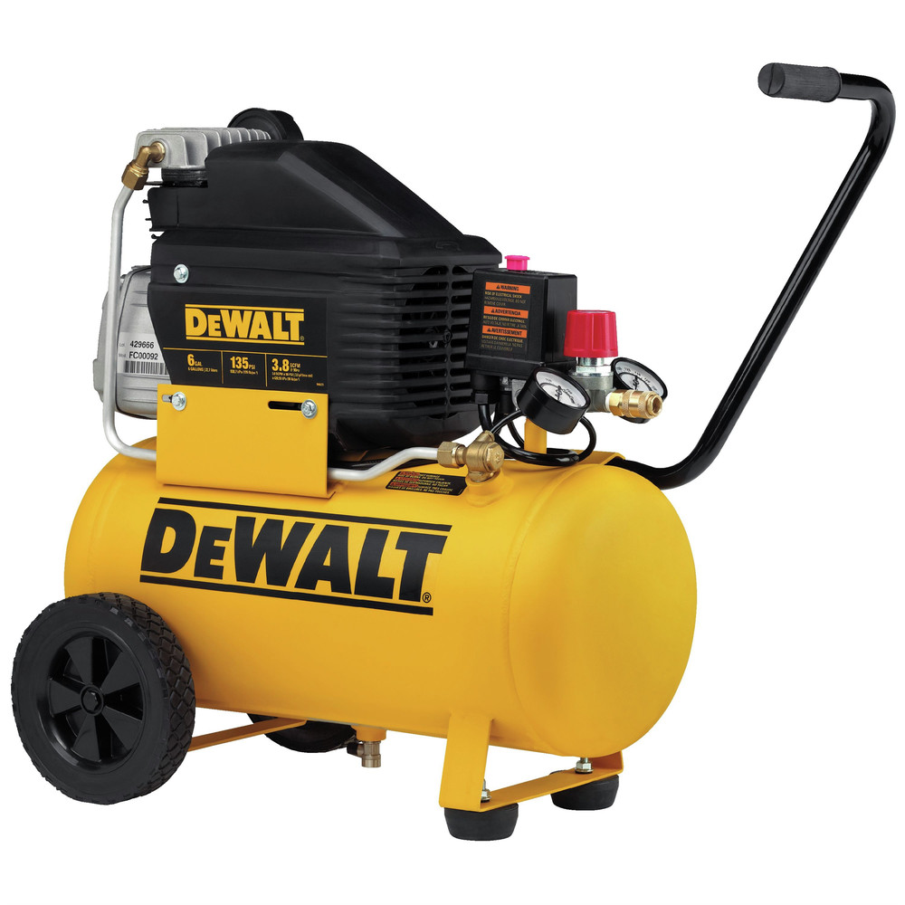 Dewalt D55166 6 Gallon Wheeled Horizontal Air Compressor Cpo Dewalt