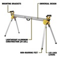 Bases and Stands | Factory Reconditioned Dewalt DWX723R 9 in. x 150 in. x 32 in. Heavy-Duty Miter Saw Stand - Silver image number 9