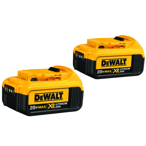 auteur Weg huis verkorten Dewalt DCB204-2 (2) 20V MAX Premium XR 4 Ah Lithium-Ion Batteries | CPO  DeWALT