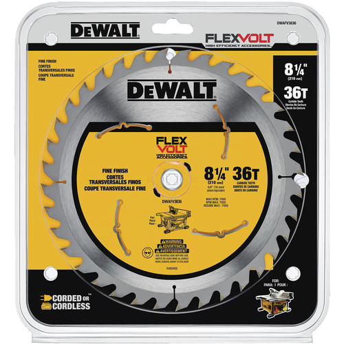 Dewalt Dwafv3836 8 1 4 In 36t Table Saw Blade Cpo Dewalt