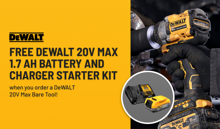 Free dewalt starter kit sale